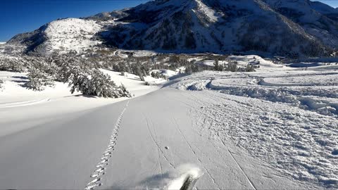 Backcountry Skiing in Fresh Powder