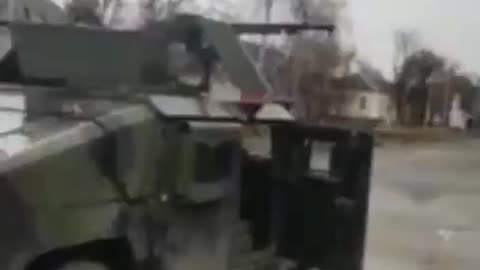 Ukrainian HMMWV with a DShK Heavy Machine Gun