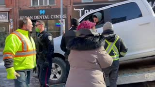 Tensions Escalate as Canadian Police Tow Car With Owner Still in it