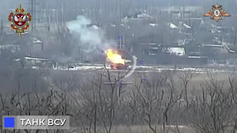 🇷🇺🇺🇦 Colorful footage of the destruction of a Ukrainian tank by soldiers of the 58th separate specia