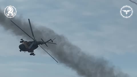 Unique shots ‼️ Army aviation supports the infantry and attacks the occupiers