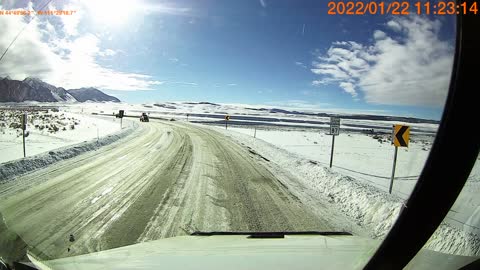 Speeding Van Can't Make Icy Turn