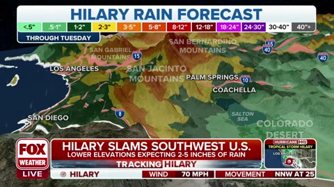 Hilary Now A Tropical Storm, Threat For Catastrophic Flooding in Southern CA, Southwest Remains