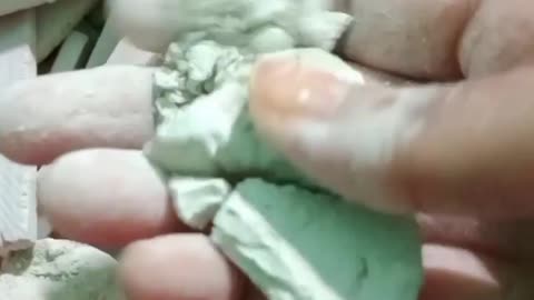 Satisfying ASMR clay crushing crumbling video