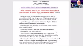 PROTOCOL MATTERS 20th Prophetic Memoir Series29