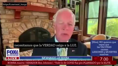 Senador Ron Johnson ha denunciado que todo lo del COVID fue pre-planeado