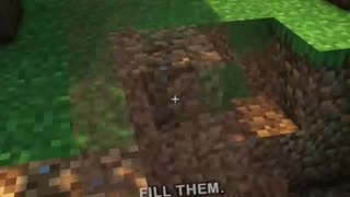 Minecraft When you DON'T fill the Creeper Holes...