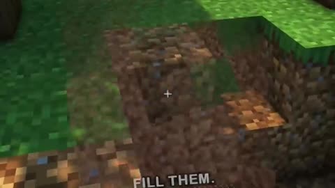 Minecraft When you DON'T fill the Creeper Holes...