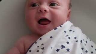 Baby Reacts to Mom Sneezing