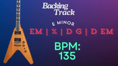 Epic E Minor Rock/Metal Backing Track | 135 BPM