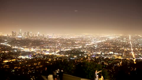 View deck over a city at night