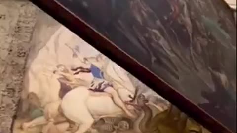 Italy | Newly Discovered Image of St. George Slaying Demonic Animals