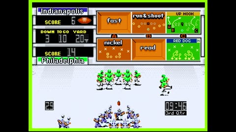 Madden92 (Sega Genesis) Indianapolis vs Philadelphia Part3