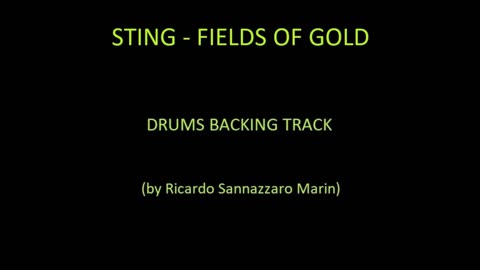 STING - FIELDS OF GOLD - DRUMS BACKING TRACK