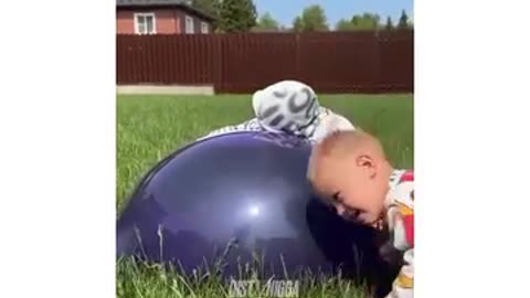 funny baby actions