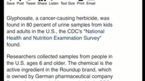 80% of American have toxic roundup in them