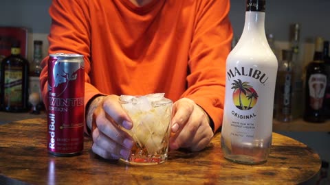 Malibu Coconut Rum & Red Bull Winter Edition Pear Cinnamon