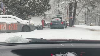 AWD mid Michigan snowstorm unplowed mile dirt road