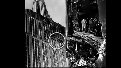 Empire state building hit by Bomber in 1945