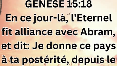 "La Promesse de l'Alliance : Genèse 15:18"