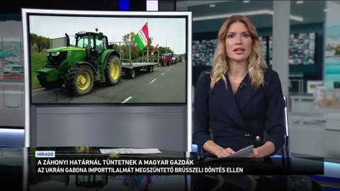 Tüntetésbe kezdtek a magyar gazdák a magyar ukrán határon Záhonynál