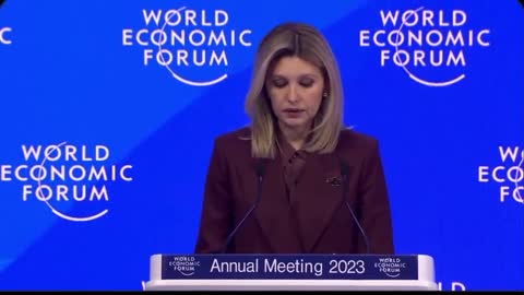 President Panhandling NAZI's wife at Davos: “To achieve climate neutrality we must stop Russian aggression.”