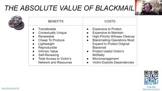 A Summary of How Blackmail Works and the Complexities of Operation