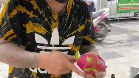 Amazing Dragon Fruit Cutting Skills _ Thai Street Food _shorts-kPOCAauGjek