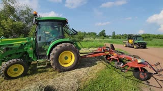 Tractor Cutting, Raking, Tedding & Baling Hay