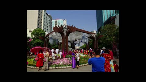 Vietnam Lunar New Year Ho Chi Minh City World Famous Flower street 2019