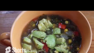 Cumin Spiced Black Bean Soup with Corn & Kale