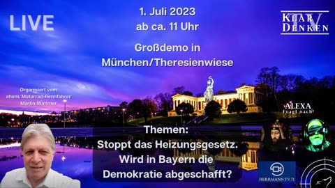 🔴 💥 LIVE von der Großdemo in München: Stoppt das Heizungsgesetz #MUC0107💥