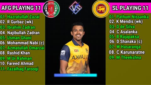 Afghanistan vs Sri Lanka Final Playing 11 T20 World Cup 2022 AFG vs SL 32nd Match Playing 11