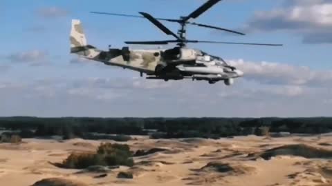 A pair of Ka-52 "Alligator" in the sky of Ukraine