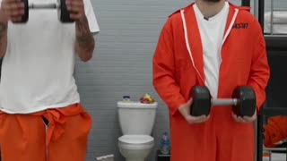 Adin Ross worksout in jail ft Sneako🤣