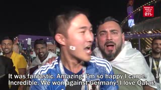 Japan fans explode in joy after World Cup Germany shocker