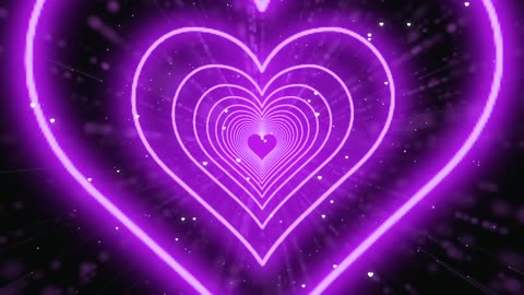 200. Purple Light Color💜Neon Lights Love Heart