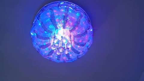 Ceiling Touch Cristal jhumer MP3 system with 6colour LED chip