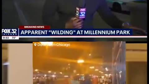 Hundreds of teenagers flood into downtown Chicago