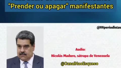 O podre não é um simples ditador é um assassino.