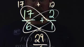 How: The Butterfly Method for Adding Fractions | 17/6 + 2/1 | Minute Math Tricks Part 160 #shorts