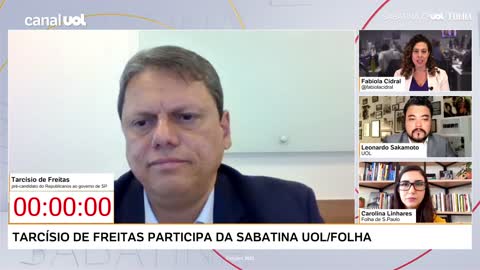 Tarcísio de Freitas na sabatina UOL/Folha ÍNTEGRA (05/05/2022)