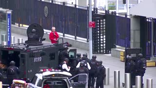 Police standoff with armed man outside UN