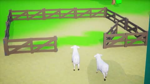 Farm Diorama - Farm Animals, Wild Animals | 3D Cartoons Sheep, Horse, Goat, Pigs, Bull Animals-4