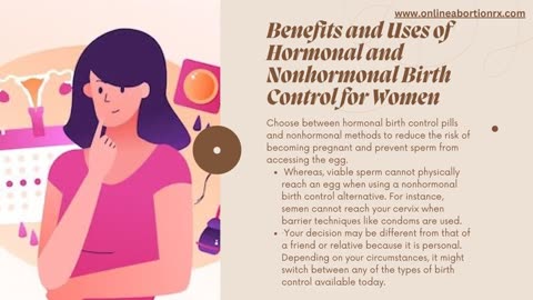 Benefits and Uses of Hormonal and Nonhormonal Birth Control for Women