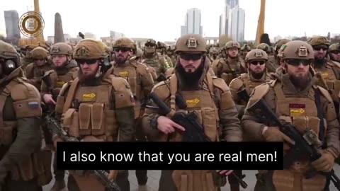 Scott Ritter addresses Chechen Soldiers in Grozny in his recent trip to Russia.