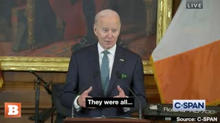 Biden Jokes He's "Really Not Irish" Because He Doesn't Drink