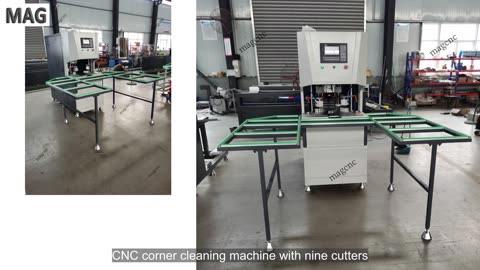 CNC Corner cleaning machine with nine cutters