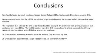 Plasmid DNA in Vaccine: Pfizer Vaccine according to Phillip Buckhaults