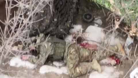 Ukrainian drone wounds Russian soldier & waits for others to enter their dugout & then firebomb it
